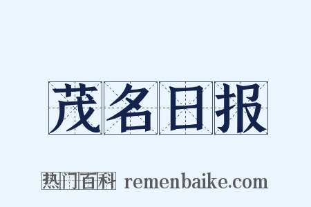 茂名日报是什么意思的图片